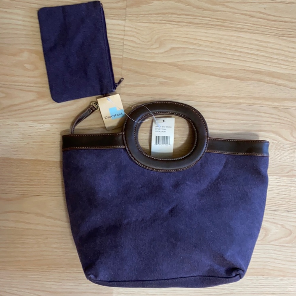 Carryland Plum Canvas Handbag